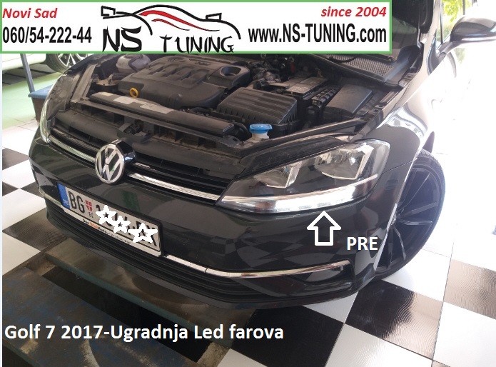 golf 7.5 ful led farovi ugradnja xenon far novi sad beograd ns tuning 2018 godiste